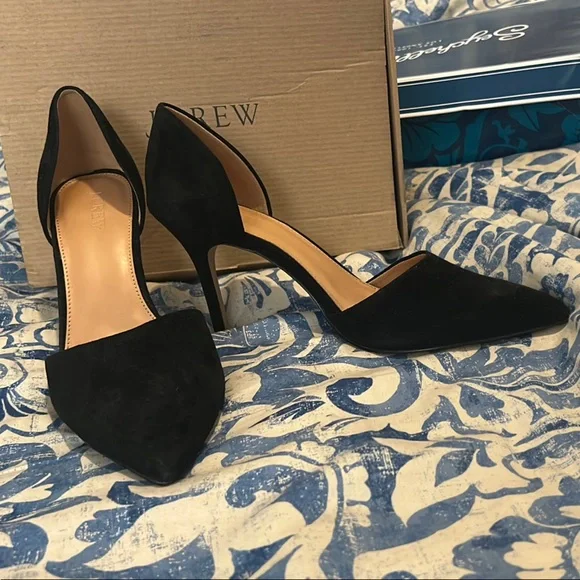J. Crew Factory Black High Heels Classic Pumps - Picture 2 of 5